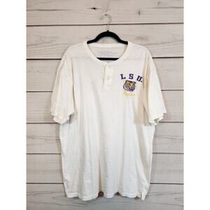 Colosseum Athletics Men's White LSU Tigers Crew Neck Short Sleeve‎ T-Shirt 2XL